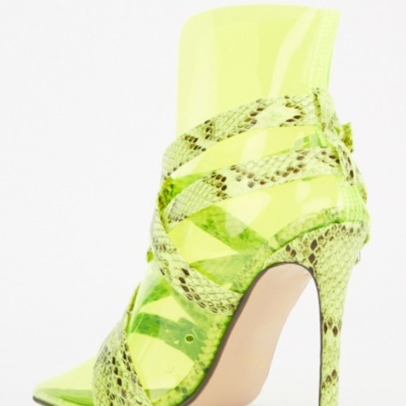 PVC Snake Print Booties - Picture 2 of 4